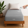 Vastrora Gray Waterproof Elastic Fitted Cotton Terry Mattress Protector 3 Ft (36") – Front View Mattress Cover Bed Protector Elastic Fitted Sheet