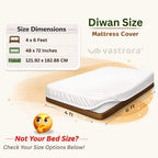 Vastrora Waterproof Elastic Fitted Cotton Terry Mattress Protector 4x6 Ft – Size Chart Single Double Queen King Bed Dimensions