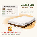 Vastrora Waterproof Elastic Fitted Cotton Terry Mattress Protector 6x6.5 Ft – Size Chart Single Double Queen King Bed Dimensions